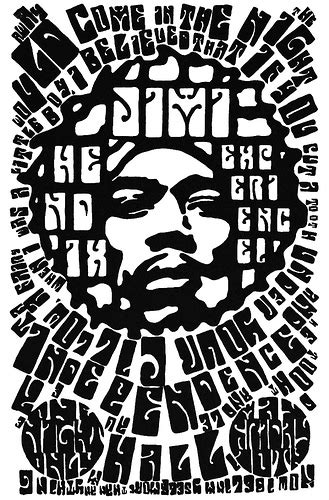 Jimi Hendrix Black & White Poster | The Real Woodstock Story