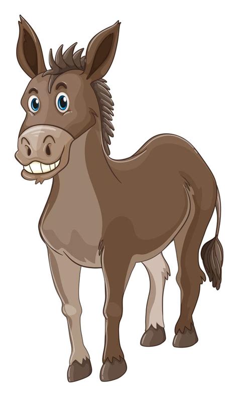 Donkey with happy face 368050 Vector Art at Vecteezy