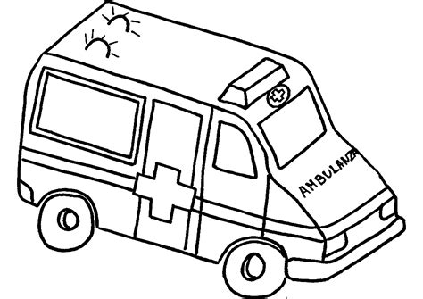 Ambulance Printable Coloring Pages