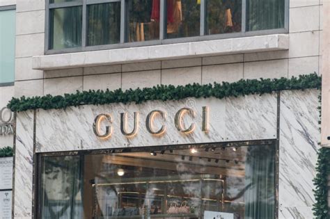 Logo and Sign of Gucci, Italian High-end Luxury Fashion House Editorial Photo - Image of tourist ...