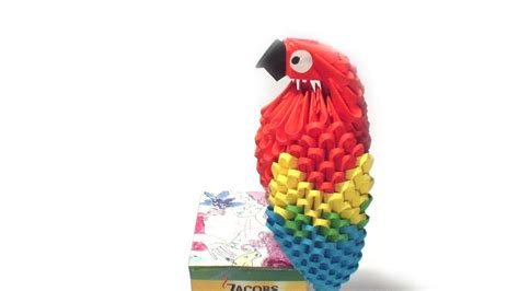 3D origami parrot tutorial