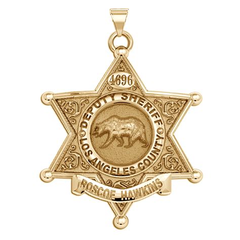 Personalized Los Angeles County Sheriff Badge w/ Name or Badge Number ...