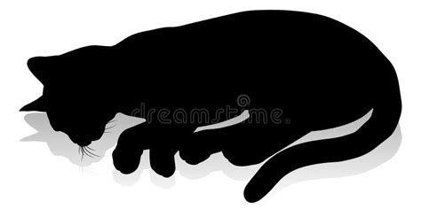 Cat Silhouette Lying Down Stock Illustrations – 90 Cat Silhouette Lying Down Stock Illustrations ...