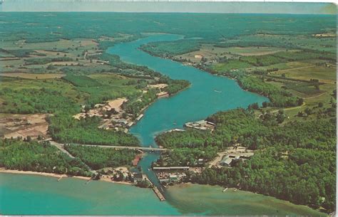 NW Clam River Torch Lake Antrim MI 1960s UNCOMMON Aerial o… | Flickr