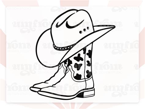 Cowboy Boots and Hat SVG Country Western Cowgirl Cow Print - Etsy