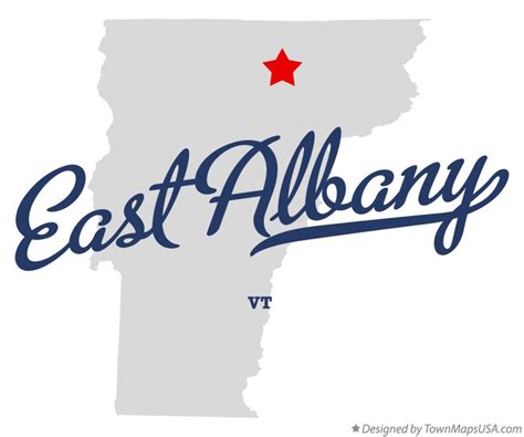 Map of East Albany, VT, Vermont