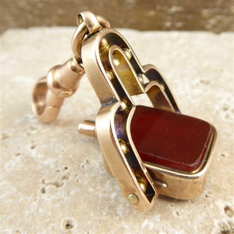 Antique Watch Fob, Cornelian and Bloodstone, Rose Gold, circa 1910s at ...