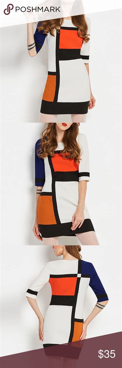 Vintage color block dress | Colorblock dress, Clothes design, Fashion ...