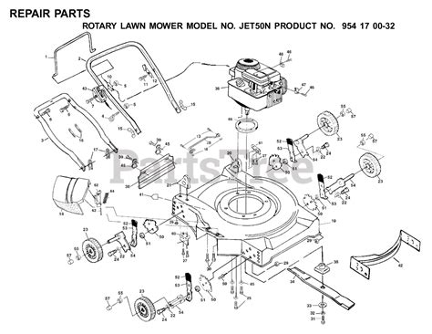 Husqvarna Jet 50 (954170032-N) - Husqvarna Walk-Behind Mower (2001-03) PRODUCT COMPLETE Parts ...