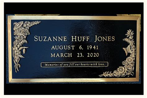 Single Bronze Grave Markers - CR Bronzeworks | Bronze Plaques, Memorial ...