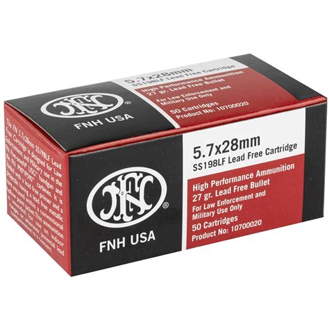 500 Rounds Of Federal FNH USA 5.7x28mm Ammo 27 Grain Green Tip Hollow ...