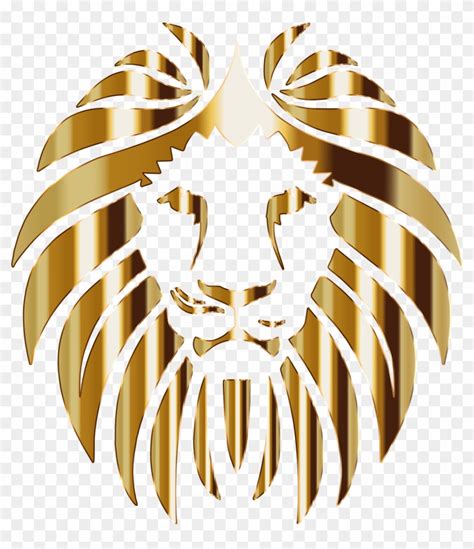 Lion 3 No Background - Gold Lion Logo Design - Free Transparent PNG Clipart Images Download