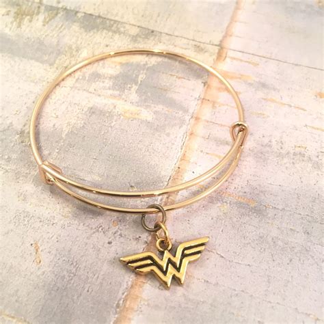 Wonder Woman bracelet Wonder Woman gold bracelet adjustable