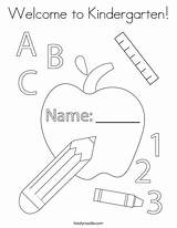 Welcome To Kindergarten Coloring Page  Twisty Noodle sketch template