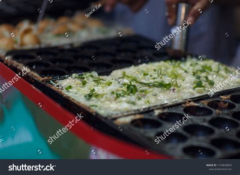 Cooking Takoyaki Food Court Japanese Famous Stock Photo 1150830833 ...