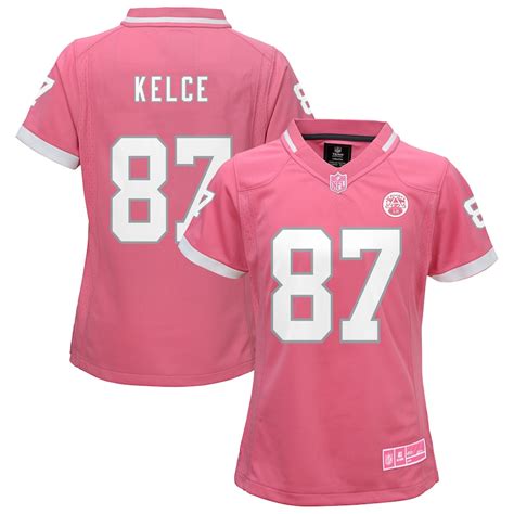 Travis Kelce Kansas City Chiefs Youth Girls Pink Bubble Gum Jersey