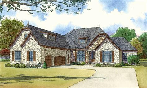 Four Bedroom Brick and Stone House Plan - 70533MK | Architectural ...