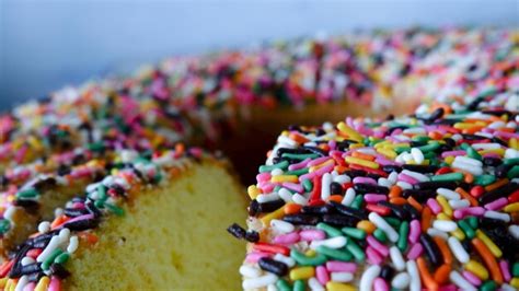 Premium Photo | A donuts with colorful sprinkles