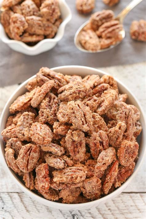 These candied pecans are made with just a few simple ingredients and ...