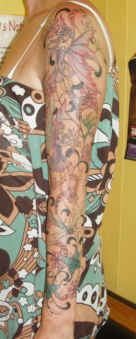 fairy sleeve tattoo | Fairy sleeve tattoo, Fairy tattoo, Sleeve tattoos for women