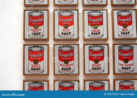 Campbell`s Soup Cans Andy Warhol at the Museum of Modern Art Editorial Stock Photo - Image of ...