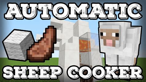 Minecraft Tutorial - Automatic Sheep Cooker - Wool Farm - Mutton Farm - Compact(Minecraft 1.13 ...