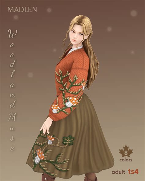 Woodland Muse | Madlen | Sims 4 dresses, Sims 4 clothing, Cottagecore ...