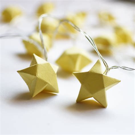 Brownfolds Yellow Paper Origami Star Fairy Lights 2 Meter - Etsy