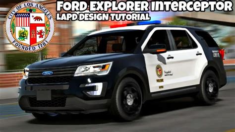 LAPD Ford Explorer Interceptor Design | Car Parking Multiplayer - YouTube