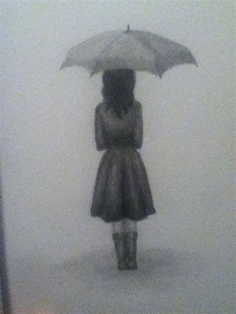 My drawing of a girl with an umbrella | Umbrella drawing, Drawings of friends, Silhouette drawing