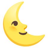 🌜 Last Quarter Moon Face Emoji on Google Noto Color Emoji 15.0