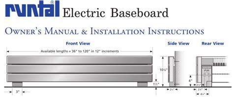 Runtal Electric Baseboard User Manual - Manuals+