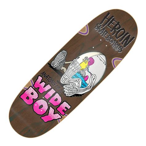 Heroin Skateboards Anatomy of a Wide Boy (Brown Stain) Skateboard Deck 10.4" - SKATEBOARDS from ...