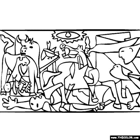 Pablo Picasso - Guernica | Picasso guernica, Picasso coloring, Pablo ...