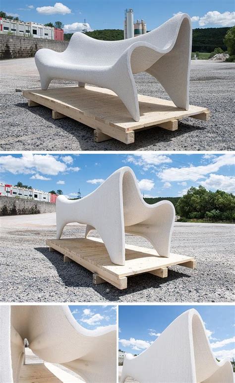 An Outdoor Furniture Collection Was Made By 3D Printing With Concrete | Concrete furniture ...