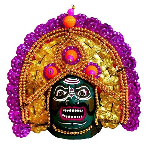 Papier Mache Chhau Dance Mask for Wall Decoration