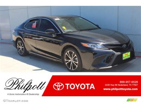 2019 Midnight Black Metallic Toyota Camry SE #132795497 | GTCarLot.com ...