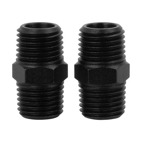 DEWALT 1/4 in. NPT Male x 1/4 in. NPT Male Close Hex Connector, 2 ...