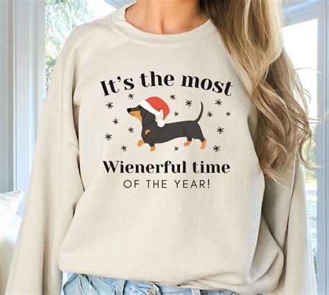 Weiner Dog Christmas Sweatshirt, Christmas Dachshund Shirt, Christmas Crewneck, Dachshund Lover ...