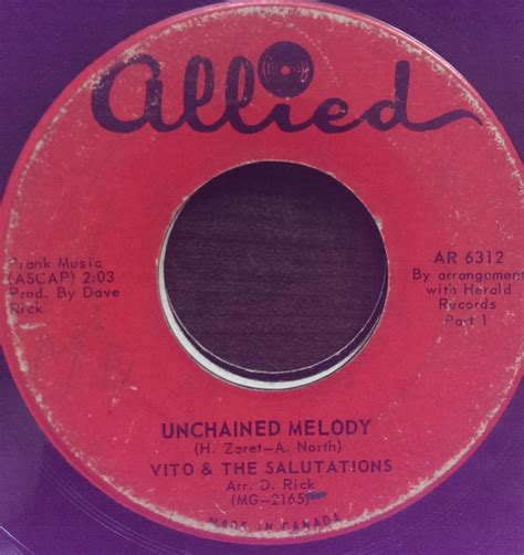 Vito & The Salutations - Unchained Melody / Hey, Hey, Baby (1963, Vinyl) | Discogs