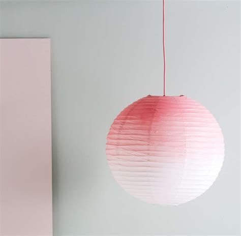 DIY: Ombre Pink Paper Lamp Shade - Remodelista