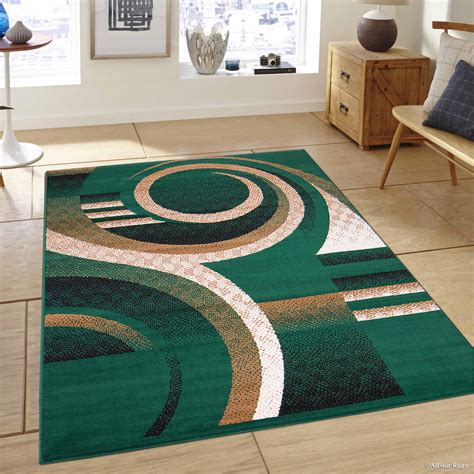 Allstar Green Area Rug. Contemporary. Abstract. Traditional. Formal. Shapes. Spirals. Circles (5 ...