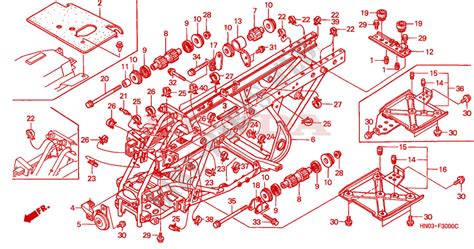 FRAME for Honda TRX 450 FOREMAN 4X4 1999 # HONDA Motorcycles & ATVS ...