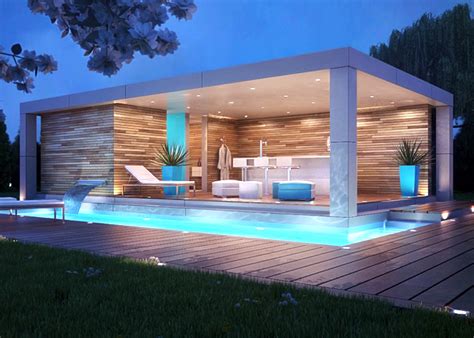 55+ Striking simple modern pool house design Voted By The Construction ...