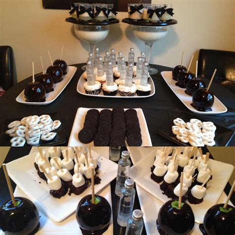 Pin de Tonia Roc en Black and White Party | Ideas de mesa de postre, Dulces para fiestas, Mesa ...