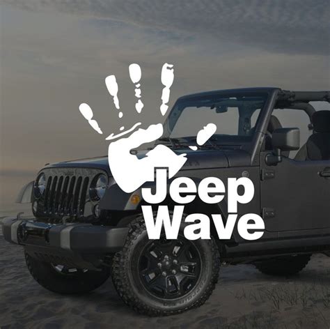 Funny Jeep Wave Hand Vinyl Decal Sticker