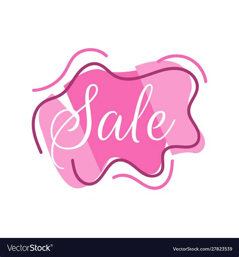 Pink sale lettering special offer promomotional Vector Image