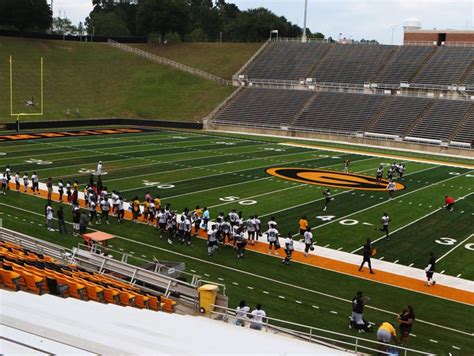 Grambling drills on new turf at Robinson Stadium