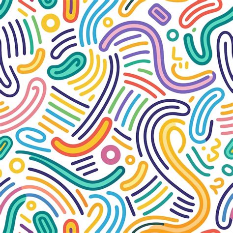 Colorful minimalist background doodles | Premium AI-generated vector