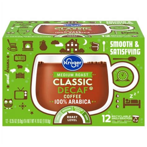 Kroger® Decaf Classic Medium Roast Coffee Pods, 12 ct - Foods Co.